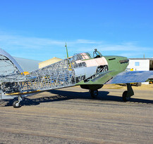 The Hawker Hurricane in the process of being restored.