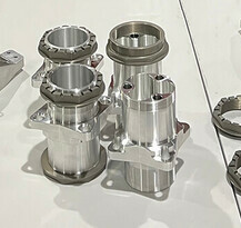 Image of the machined hubs and wheel nuts